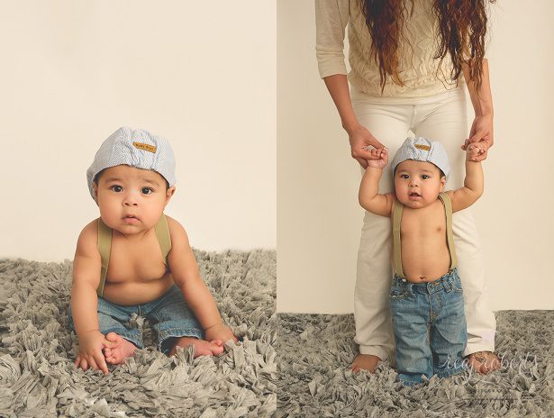cute 6 month baby boy outfit photoshoot