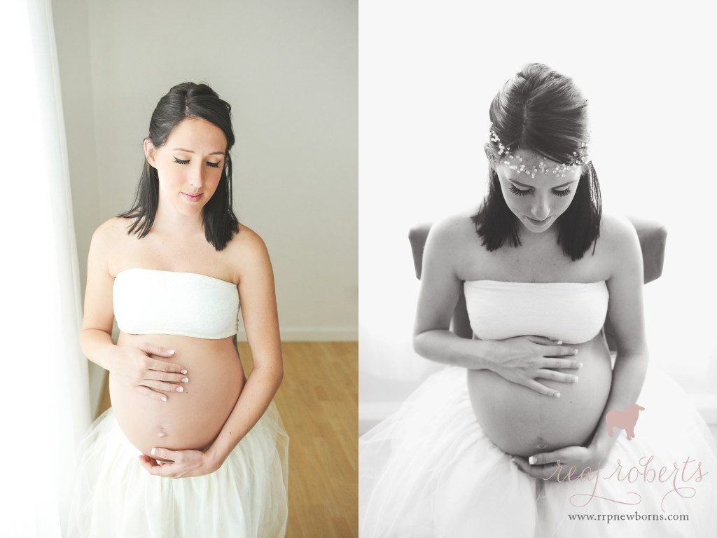 Backlit maternity photos