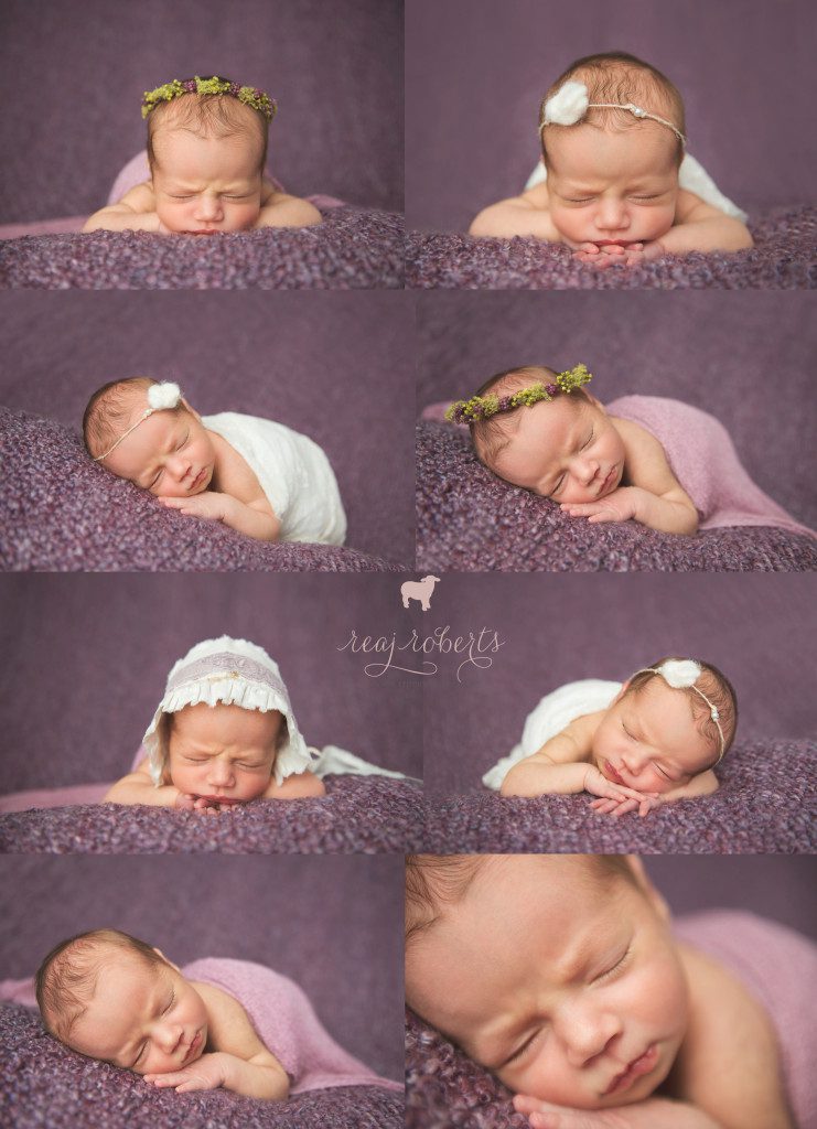 Newborn Baby Girl Pictures Purple_Reaj Roberts Photography_2015_2