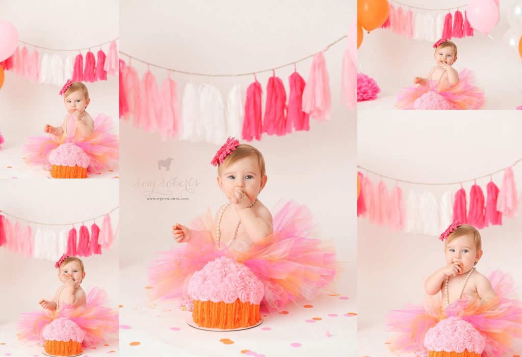 pink & orange cake_Reaj Roberts Photography