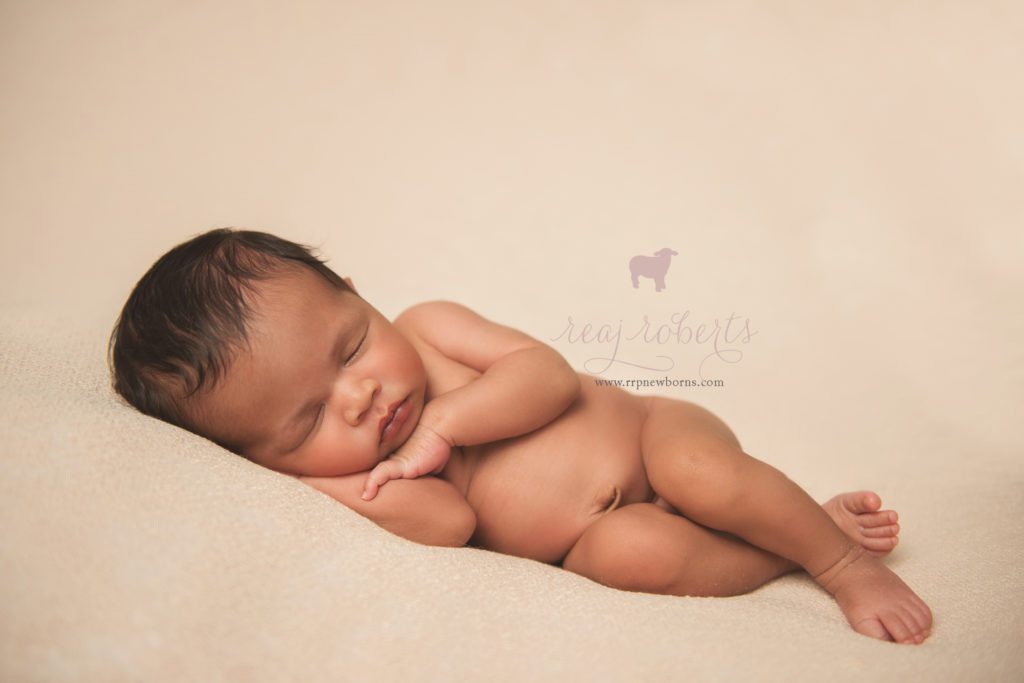 Newborn Girl Side Laying Pose