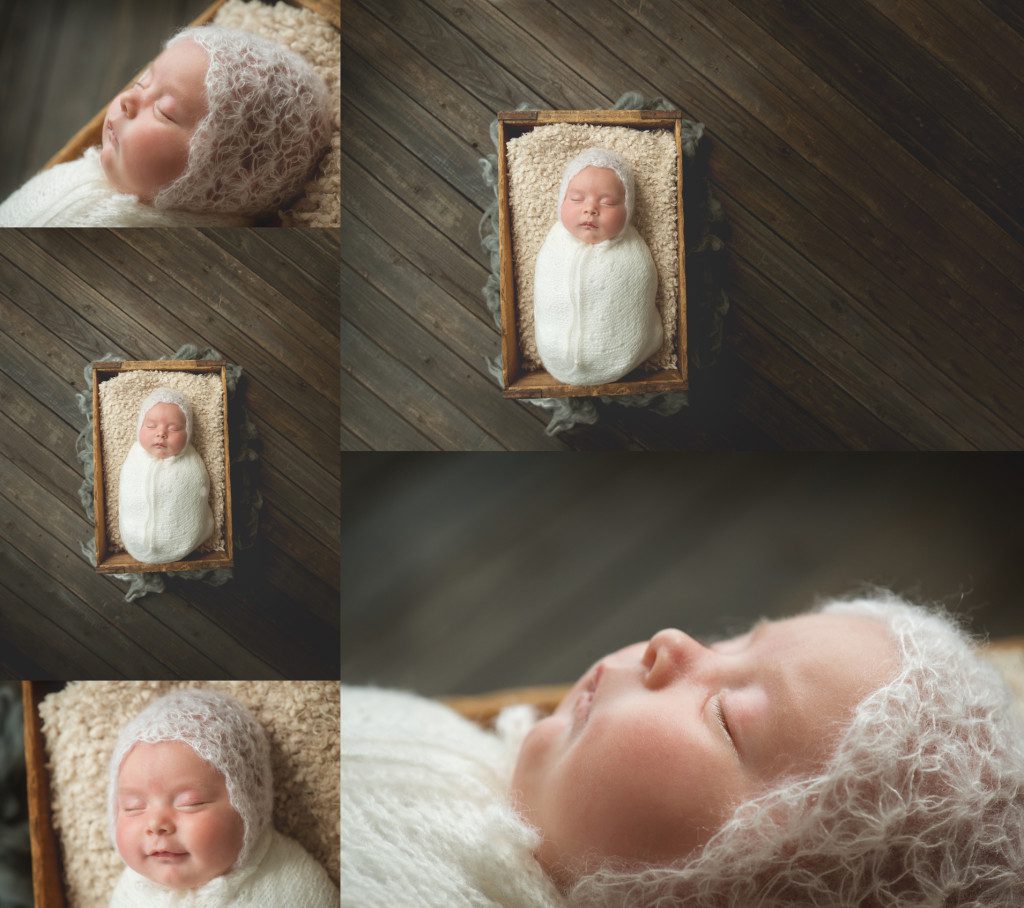 Newborn Photography White Bonnet