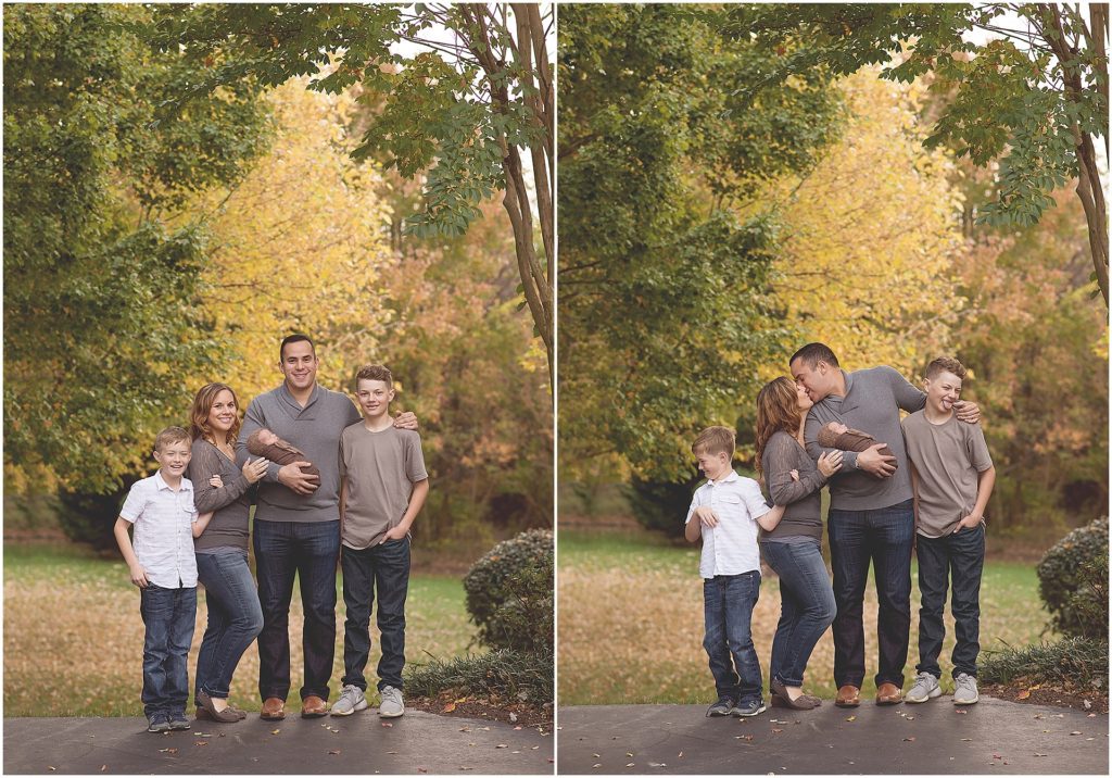 Fall newborn family photos Chandler Family Photographer