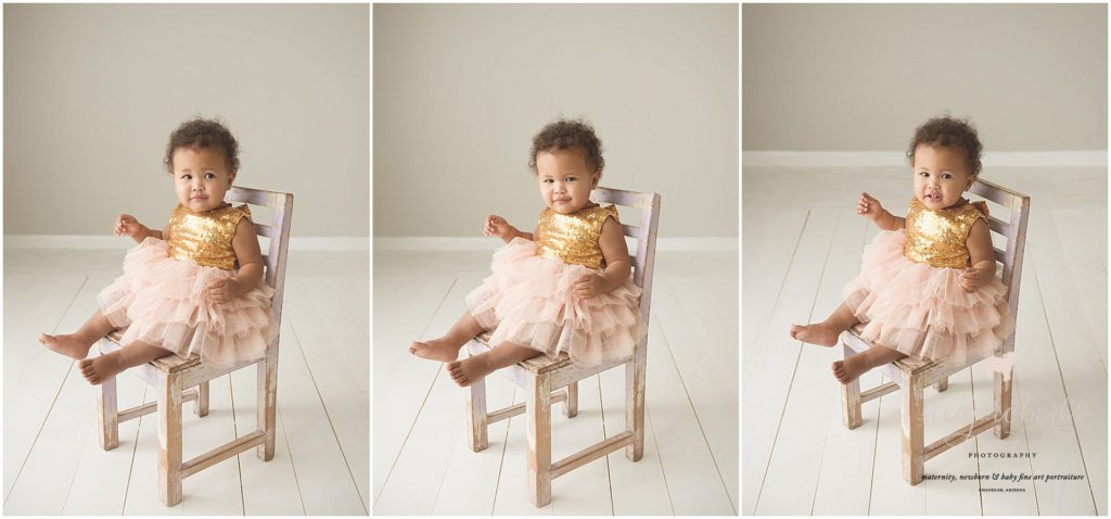 Baby Sequins Dress with Ruffles Chandler Baby Photographer
