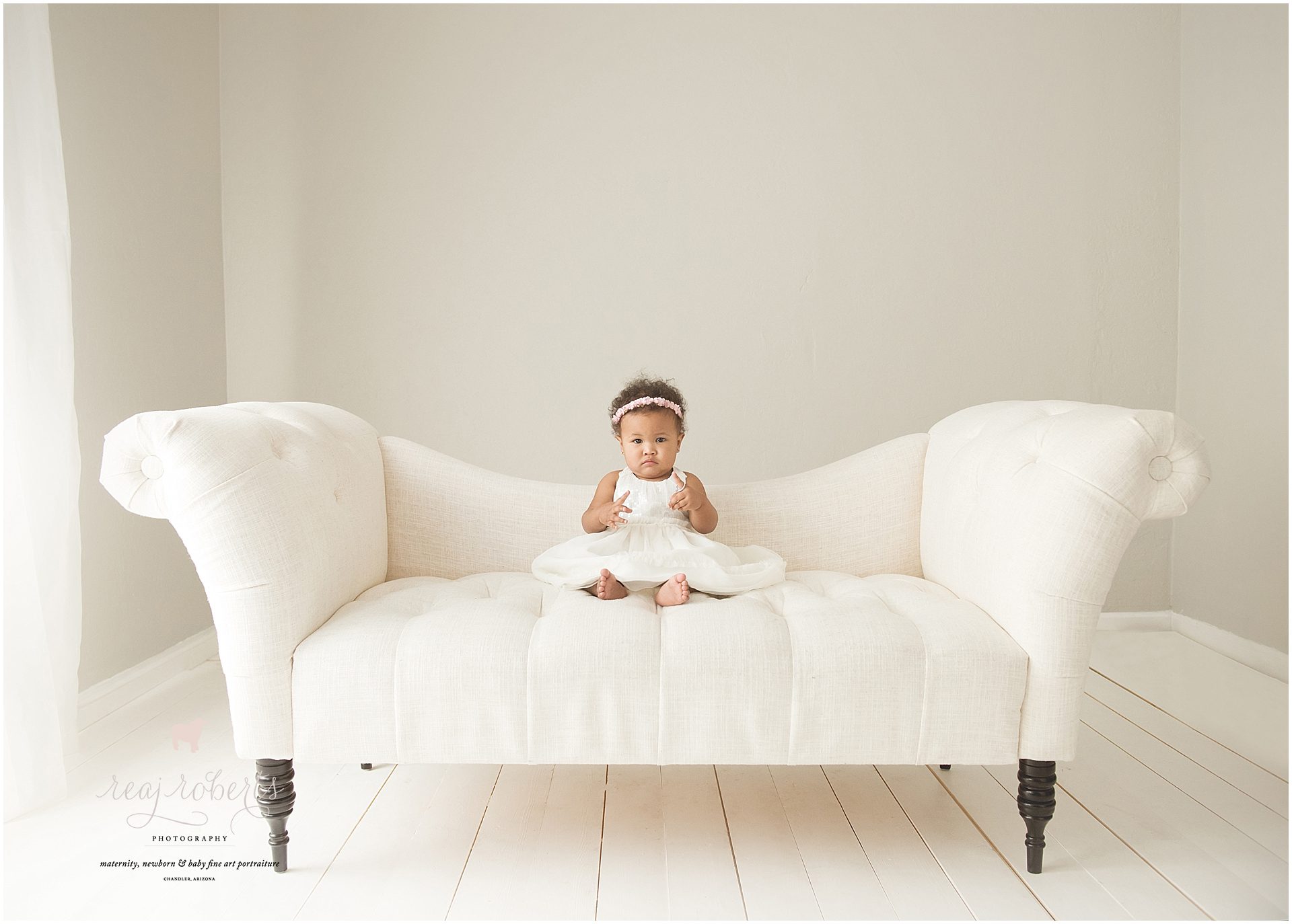 Organic White Neutral Grey Baby Photography
