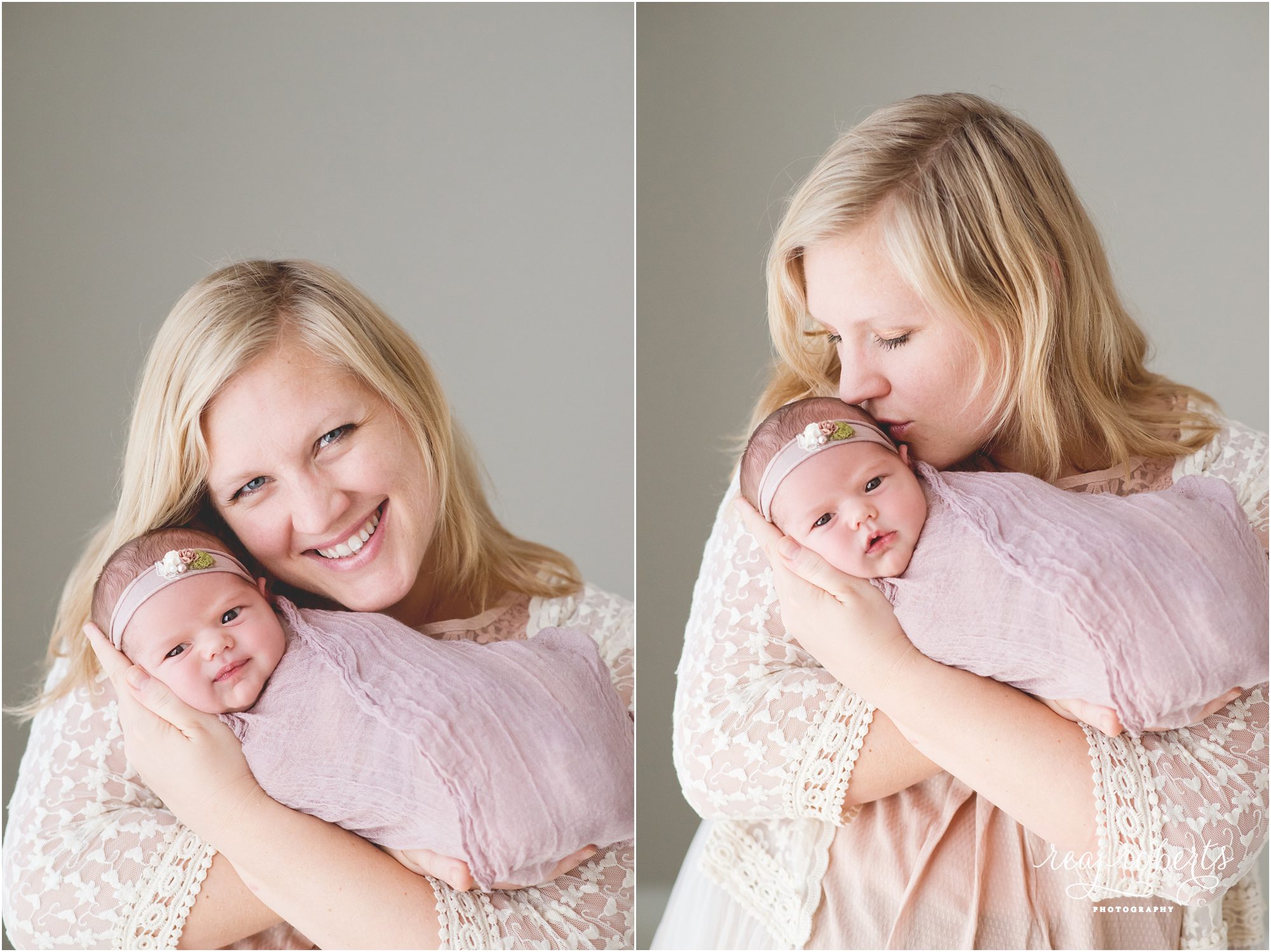 Newborn photos in mother's arms | © Reaj Roberts Photography | Chandler, Arizona