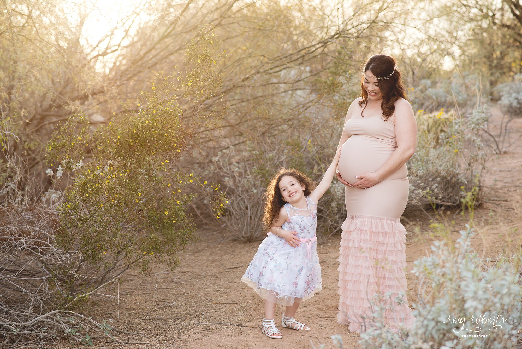 Maternity photos with big sister 
