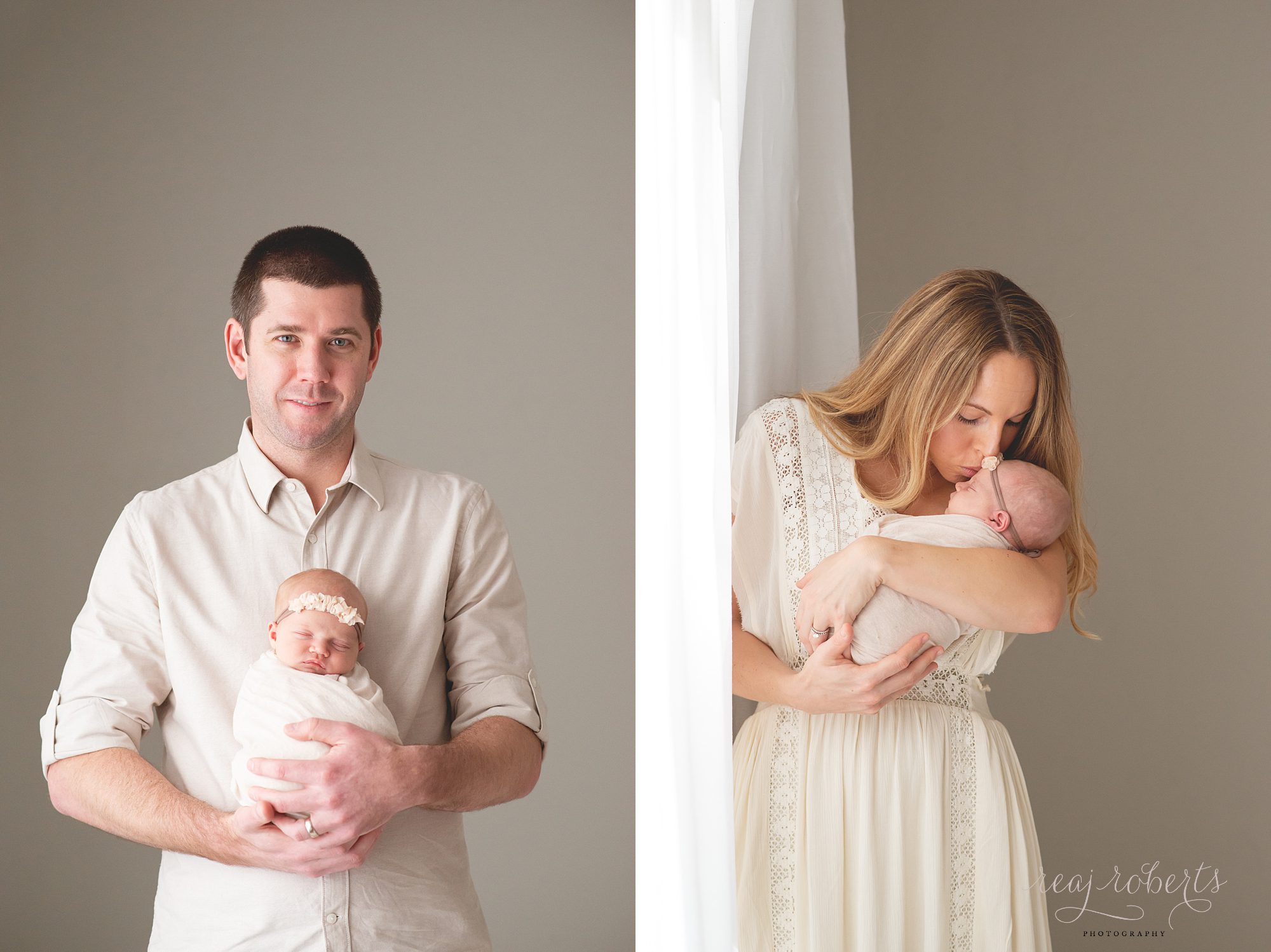 Chandler newborn photographer baby with parents | Reaj Roberts Photography