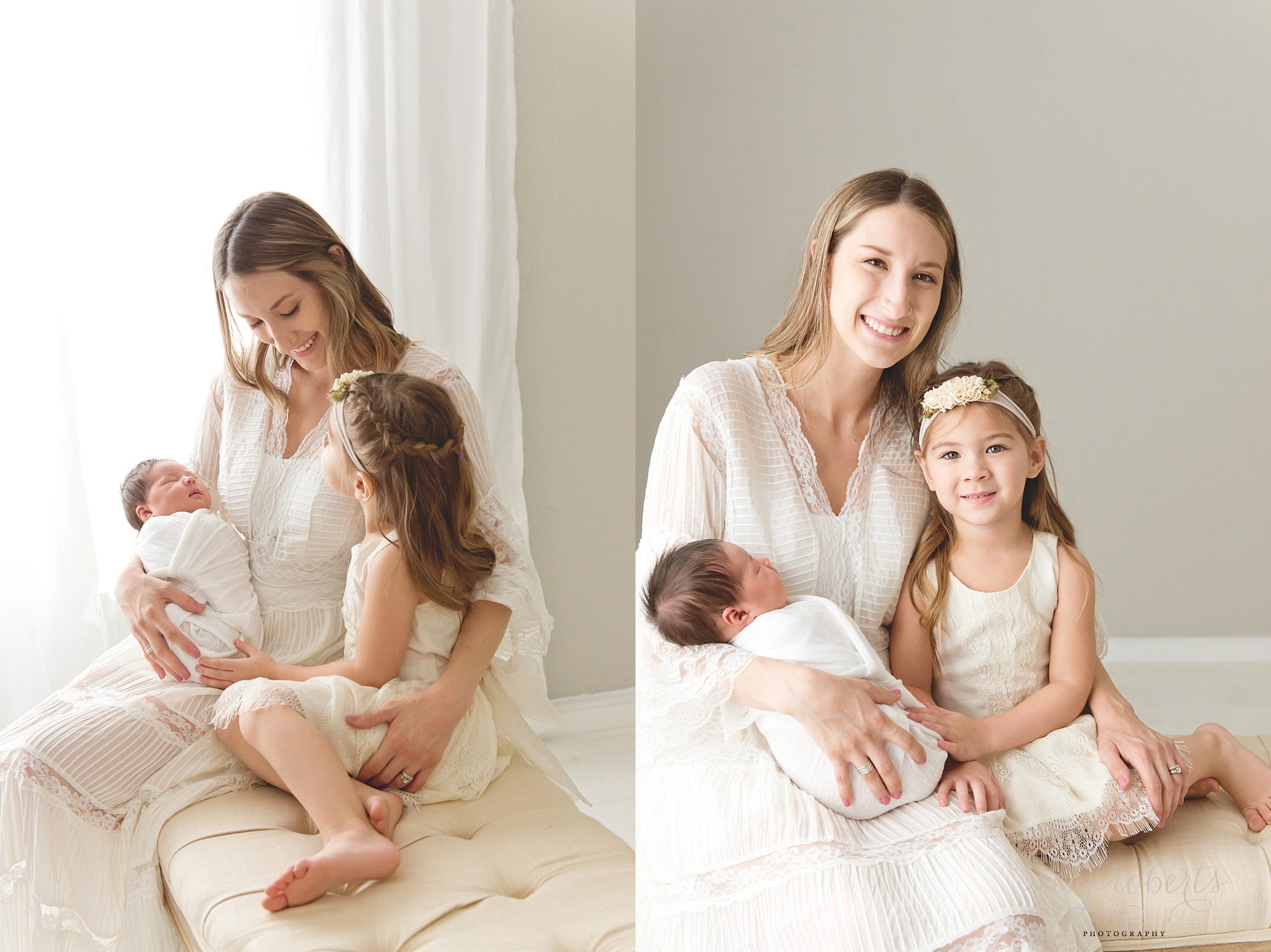 Phoenix Baby Photographer | Reaj Roberts Photography | mother with newborn and daughter