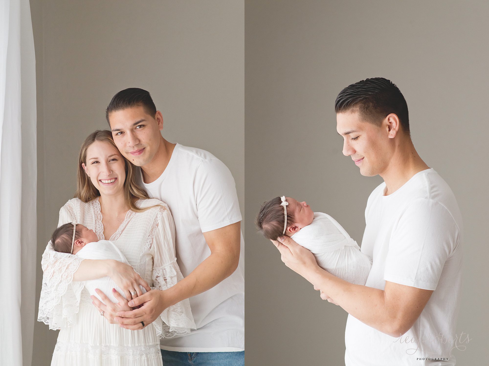 Phoenix Baby Photographer | Reaj Roberts Photography | newborn with parents