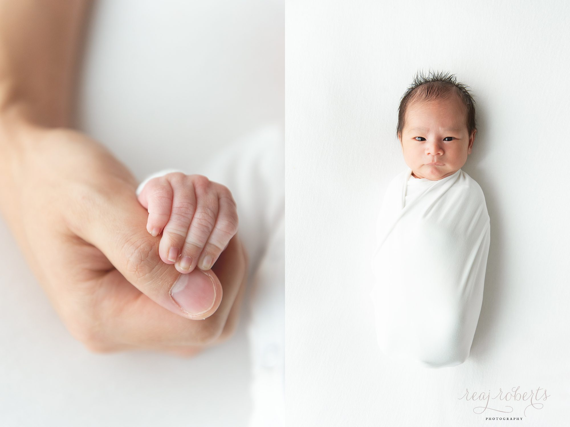 simple clean organic timeless minimalistic newborn photography by Reaj Roberts Photography