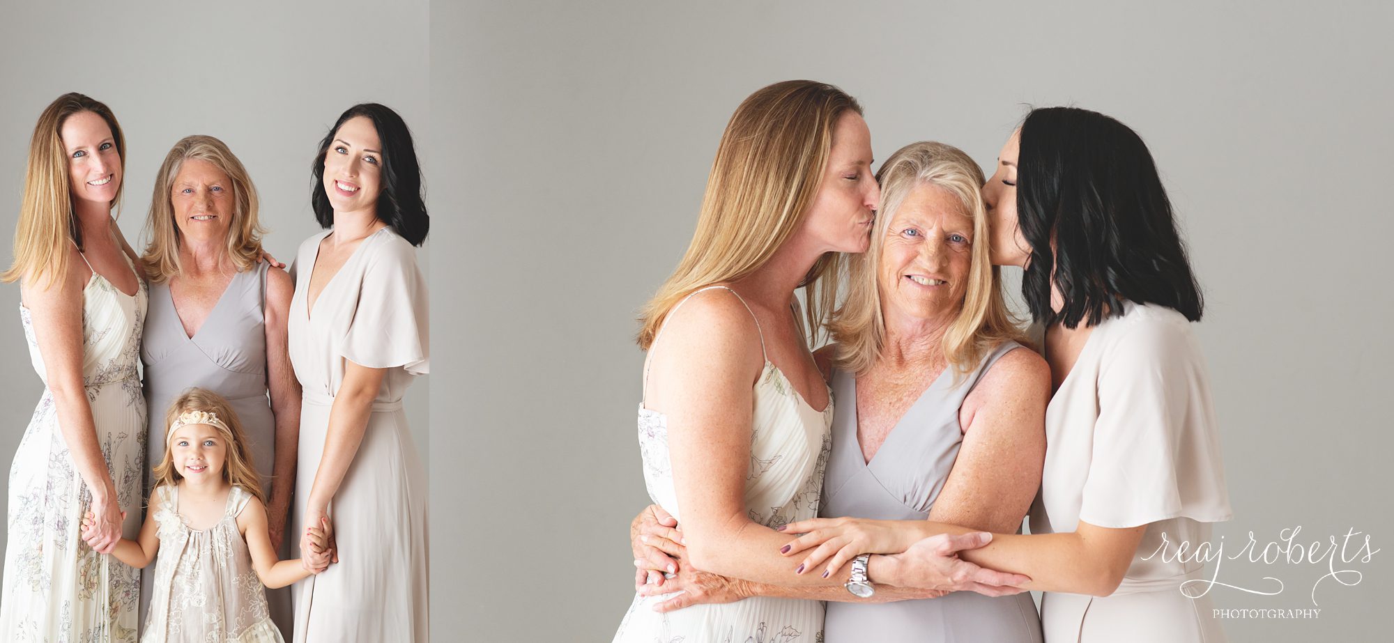 Generations photos with mothers, grandmothers and daughters by Reaj Roberts Photography