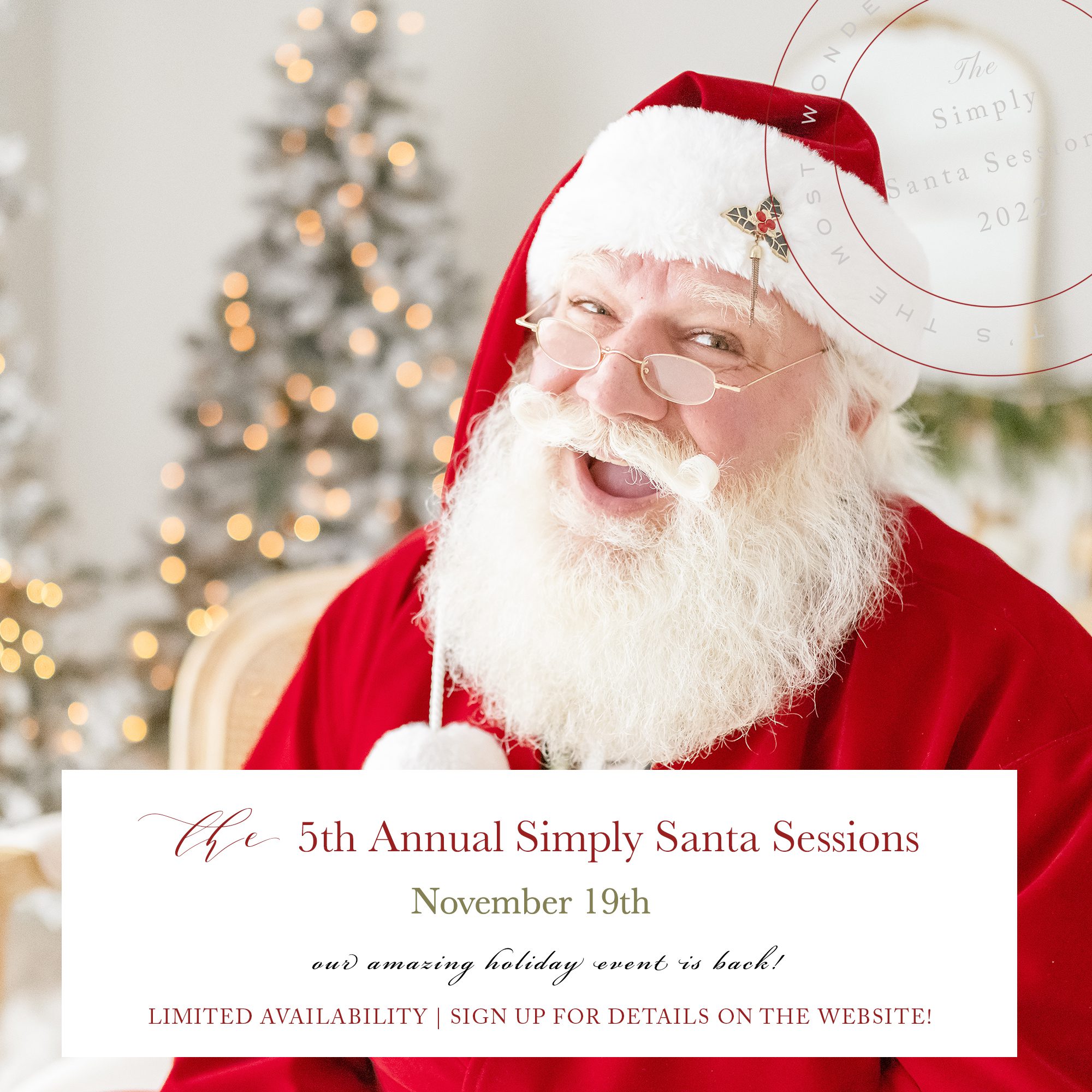 2022 Simply Santa Sessions Event with Reaj Roberts Photography Santa smiling